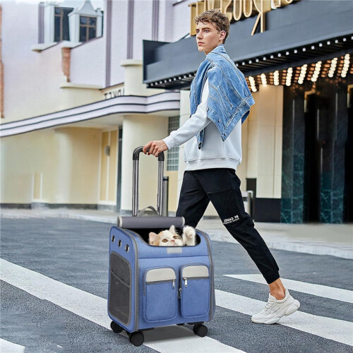 Pet Carrier Backpack Stroller – Cat & Dog Carrying Backpack with Stroller Mode 1