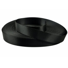 10M Black Nylon Webbing Straps for DIY Sewing, Dog Collars, and Bag Handles