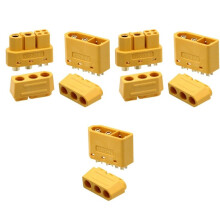 5pcs Amass XT60 (2+4) Male Female Plug with Signal Pin and Sheath Solder Wire Model Accessories B