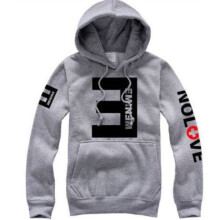 (Grey,XL)Eminem Long Sleeved Hoodie Pullover Sports Shirt Top Solid Color Clothes Fashion