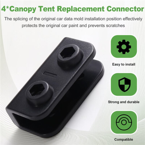 4Pcs Canopy Tent Replacement Connector Tent Replacement Parts Rectangular Bracket Truss Connector 1