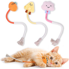 Cat Rope Chew Toys 3-Pack – Interactive Teething Toys for Indoor Cats & Kittens
