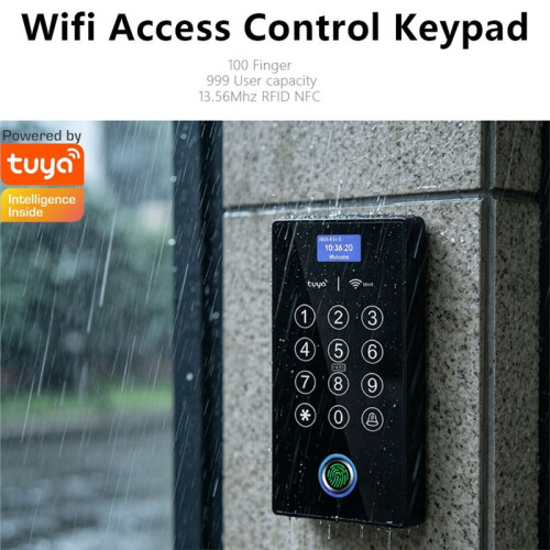 Wifi Standalone Fingerprint Access Control Keypad NFC Rfid Waterproof Backlight Installation Gate Opener Reader 1