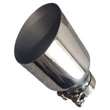 Canos de Escape Universais de Aço Inoxidável 304 Silenciador de Modificação de Carros com Bisel Único e Gargalo Único 63mm-89mm