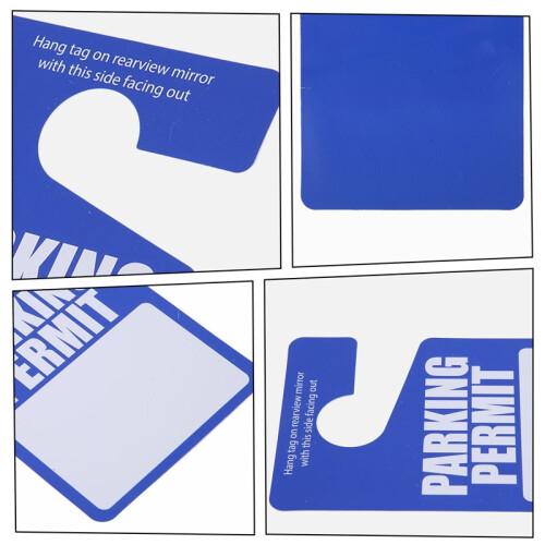 Pacote com 100 Etiquetas de Estacionamento de Plástico para Pendurar no Retrovisor Do Carro, em PVC, Medindo 7,6 X 12,7 cm (3 X 5 Polegadas). 1