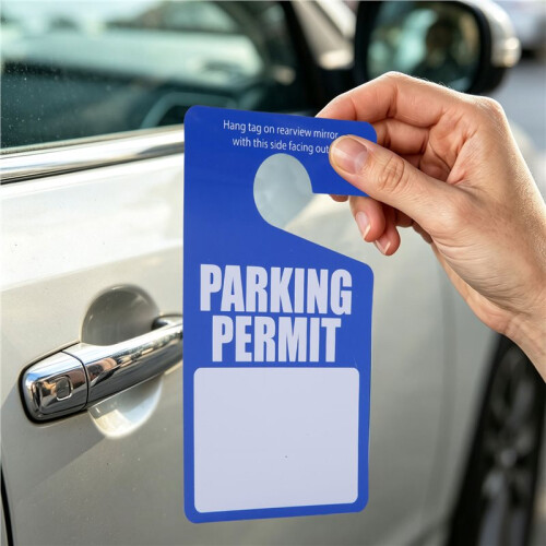 Pacote com 100 Etiquetas de Estacionamento de Plástico para Pendurar no Retrovisor Do Carro, em PVC, Medindo 7,6 X 12,7 cm (3 X 5 Polegadas). 2