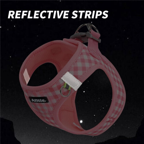 No-Pull Dog Harness & Leash Set – Breathable Reflective Mesh Harness, Watermelon L 2