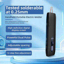 Tragbarer Handheld-Punktschweißer 12 Leistungsstufen LED Verstellbar -Punktschweißmaschine für 18650 Batterie DIY Handy-Reparatur