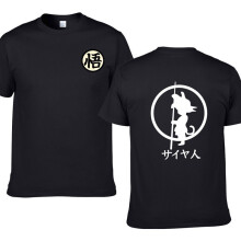(Black,M)Men Women White Tshirt Dragon Ball Anime 3d Print Graphic Tee Shirt Cotton Tops