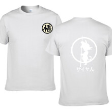 (White,XL)Men Women White Tshirt Dragon Ball Anime 3d Print Graphic Tee Shirt Cotton Tops