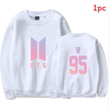 (V Blanco,XXL)Bts Hoodie Sweatshirt Unisex Casual Pullover For Fans Streetwear Fashion