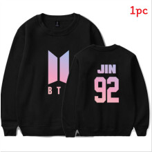 (JIN Negro,L)Bts Hoodie Sweatshirt Unisex Casual Pullover For Fans Streetwear Fashion