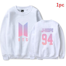 (J-HOPE Blanco,M)Bts Hoodie Sweatshirt Unisex Casual Pullover For Fans Streetwear Fashion