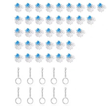 36 Keyboard Clickers for 3D Prints, Strong Tactile Bump, 3-Pin Mechanical Keyboard Switches Extra 10PCS Metal Keychain