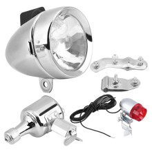 12V 6W Friction Generator Dynamo Headlight Tail Light Kit for Motorized Bike Headlight Tail Light Kit