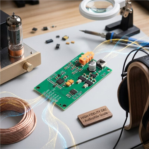 CS4398 I2S for DAC Decoder Board with ES9601K Headphone Amp,24bit/192kHz,3.5mm Audio Output Module for DIY Digital Audio