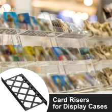 10 Pcs Trading Card Risers for Display Case Acrylic Modular Display Risers for Cardshow Sport Card Board Game (Hollow)