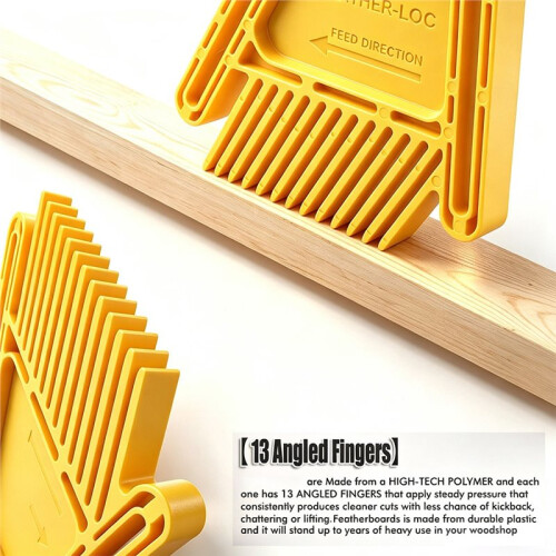 FeatherBoard Set for Woodworking Table Saws Engraving Machine, Double Featherboard, Push Block, for Workbenches 1