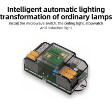 Inteligentny Czujnik Światła Radarowego Mikrofalowego Przełącznik AC 100-240V 100W do Oświetlenia Sufitowego LED z Indukcją Ciała Ludzkiego