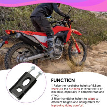 Elevadores de Manillar de 7/8 Pulgadas 22mm para Moto de Tierra, Compatible con BT200X CT200U-EX para Apollo SSR CRF110 para MB200 Plata