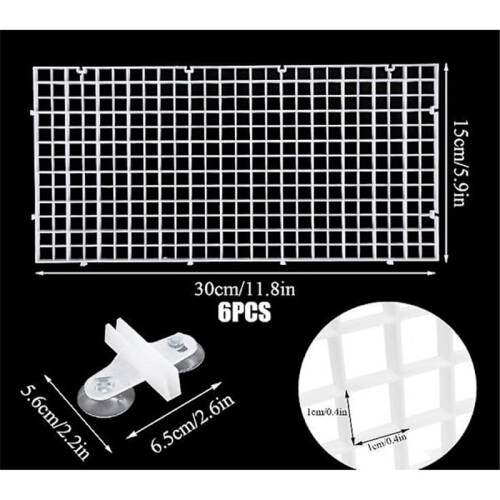 Plastic Aquarium Divider – 6-Pack Tank Partition Grid for Separating Fish 1