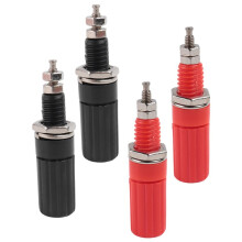 SODIAL(R) 4 Pcs Metal Body 4mm Female Banana Socket 7mm Thread Binding Post Terminals