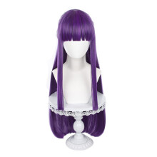 Anime Fern Cosplay Wig for Sousou no Frieren, Long Purple Hair Wigs with with Bangs for Women and Ref: 4145