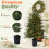 3FT Pre-Lit Artificial Christmas Tree W/ 100 Branch Tips, Black Round Pot Base, Battery Operated 4