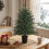 3FT Pre-Lit Artificial Christmas Tree W/ 100 Branch Tips, Black Round Pot Base, Battery Operated 8