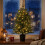 3FT Pre-Lit Artificial Christmas Tree W/ 100 Branch Tips, Black Round Pot Base, Battery Operated 10
