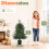 3FT Pre-Lit Artificial Christmas Tree W/ 100 Branch Tips, Black Round Pot Base, Battery Operated 7