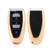 Aluminum Alloy Car Key Fob Case Cover for Aston Martin DBX MY83654024AB AMLKEY1109 (Gold / Silver / Green) (Gold)