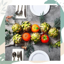 2Pcs Green Faux Artichokes for Decoration Bowl,Fake Vegetables and Fruits, Wedding Farmhouse Dining Table Large