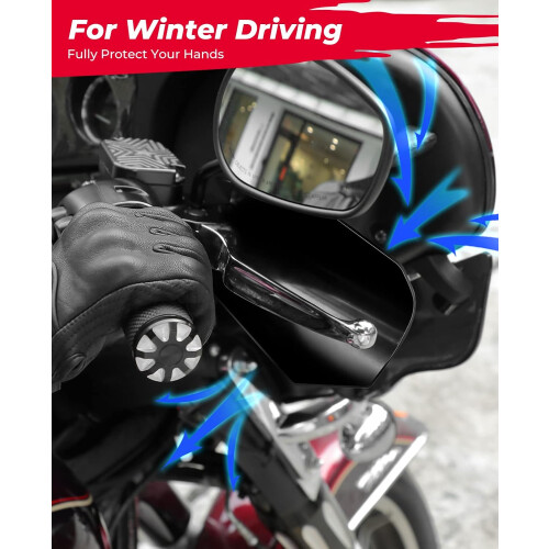 1 Pair Motorcycle Handguards Coffin Cut Hand Shields Compatible with 2006   Touring Models 2