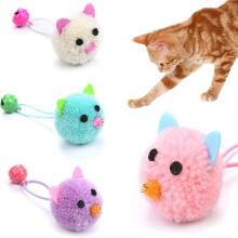 Cat Mouse Toys – 4-Pack Plush Kitten Toys with Small Bells