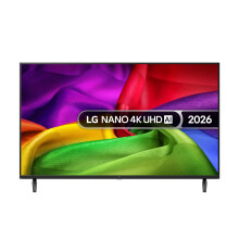 LG 43NU800B6LC Nano UHD AI NU80 4K Smart TV, α7 Processor Gen9, 60Hz, HDR10, Filmmaker Mode, Google Cast, Apple AirPlay 2, Model Year 2026