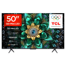 TCL 50Q6C-UK QD-Mini LED TV, 4K HDR Premium 1000nits, Smart TV Powered by Google TV (Dolby Vision IQ & Atmos, 144Hz Motion Clarity Pro,2025 Model)