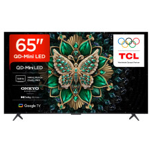 TCL 65C6K-UK 65 Inch QD-Mini LED TV, 4K HDR Premium 1000nits, Smart TV Powered by Google TV (Dolby Vision IQ & Atmos, Onkyo 2.1 Sound System, 144Hz Mo