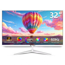 CRUA 32 Inch IPS Monitor, FHD 1920x1080 60Hz Computer Monitor, AMD FreeSync, 178 Wide Viewing Angle, VESA 100x100mm Wall Mountable, Tilt Adjustable H