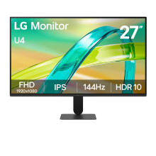 LG Monitor 27U411B-B 27 inch FHD 144Hz IPS Desktop display | sRGB 99%, HDR10, 1ms MBR 5ms GtG, AMD FreeSync, Tilt adjustment, HDMI, D-Sub, Black