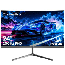 CronusPro 24 Inch 200Hz Curved Gaming Monitor, 1ms MPRT, VA Panel, FHD