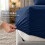 Imperial Rooms (Navy, King) Fitted Sheets 40cm Deep Bed Sheet Single Double King 3