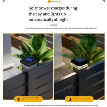Solar LED Post Cap Light IP65 Waterproof for Outdoor Fence Deck Garden Landscape Pathway Lighting A