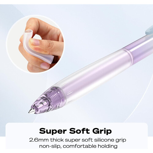 6ct  5ct Black Ink Retractable Gel Pen Set 1