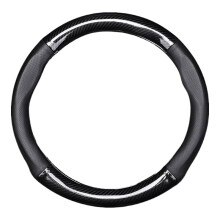 for Dodge RAM 1500 Steering Wheel Cover, Leather Breathable Carbon Fiber Texture Slip Resistant