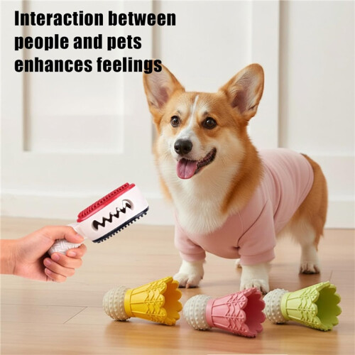 Interactive Puppy Feeder Toy – Bell Toy with Teething Fun (Pink) 2