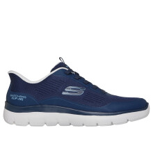 (9 UK, Navy/Blue) Skechers Mens Summits - Leyter Slip-In Trainers