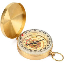 Brass Compass with Luminous for Camping Hiking