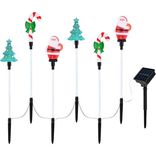 2 Pack LED Outdoor Solar Ground Inserted Christmas Decorative Lights 2