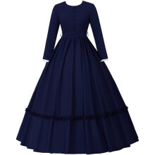 (XS) Women's Victorian Civil War Southern Belle Dress Costume Vintage Ball Gown Historical Reenactment